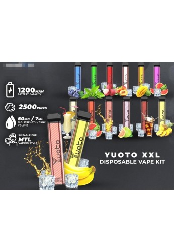 yuoto xxl disposable device 2500 puffs